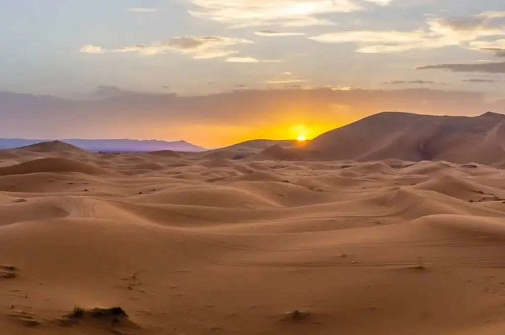 Sunset in the Moroccan Sahara
